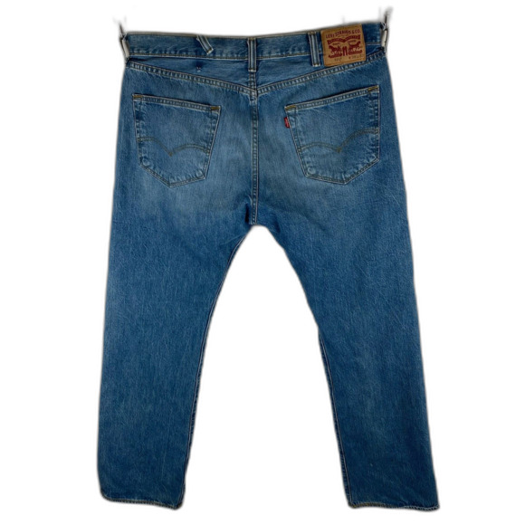 Levi's 501 Original Fit Jeans Men’s 38x32 Blue Straight Leg Button Fly Denim - Picture 3 of 10